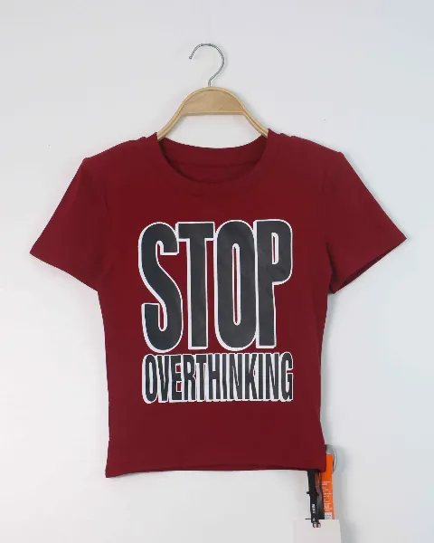 Áo phông nữ cổ tròn croptop TT 2098 đen H12.2026.2
